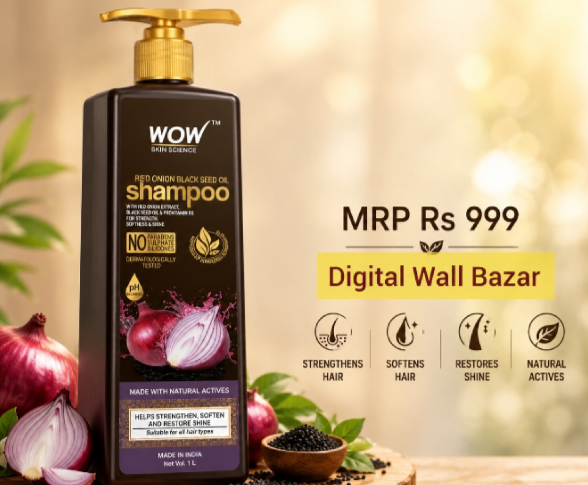 Wow Shampoo Red Onion Black Seeds
