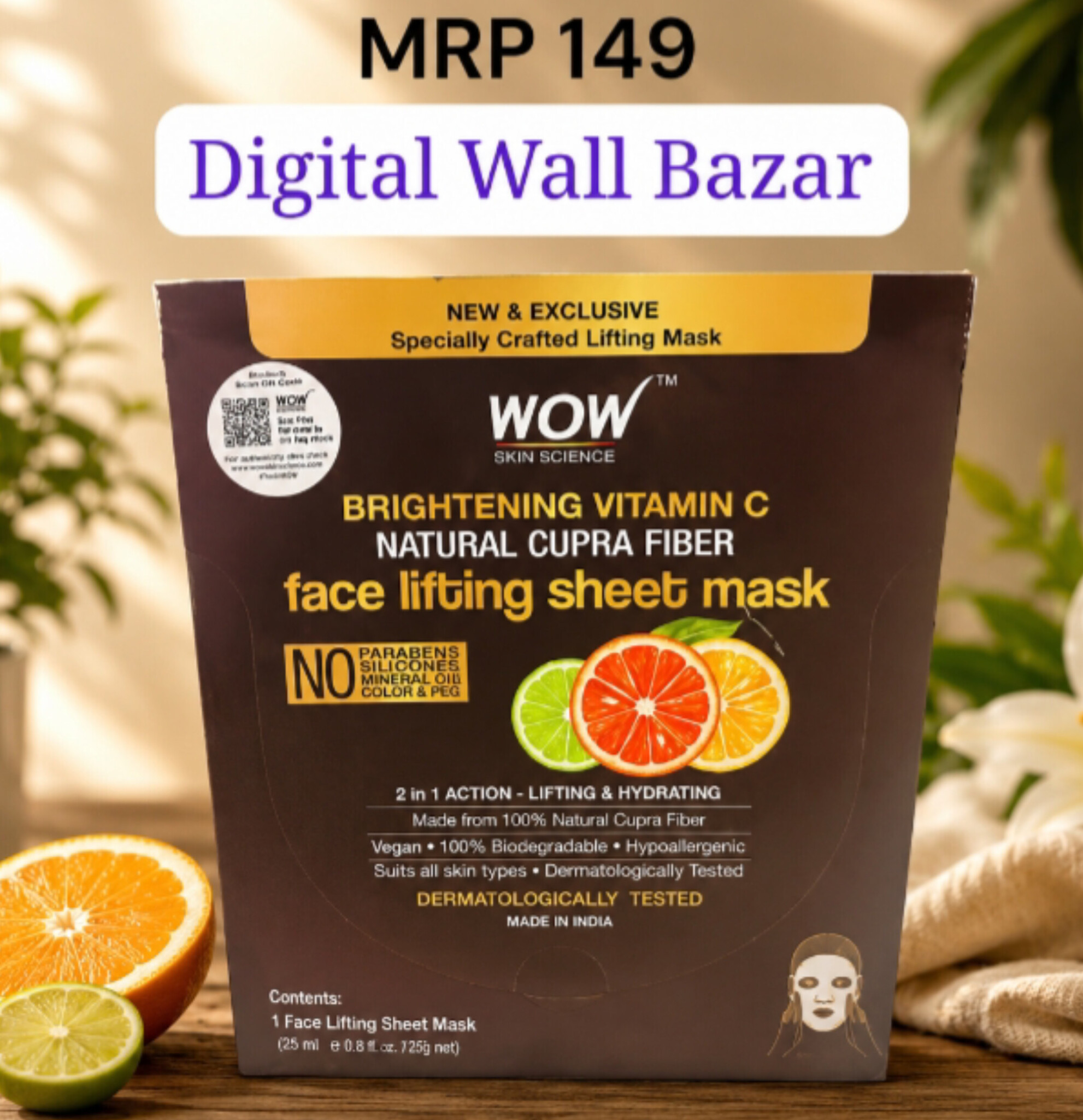 Wow Brightening Vitamin - C Natural Cupra Fiber