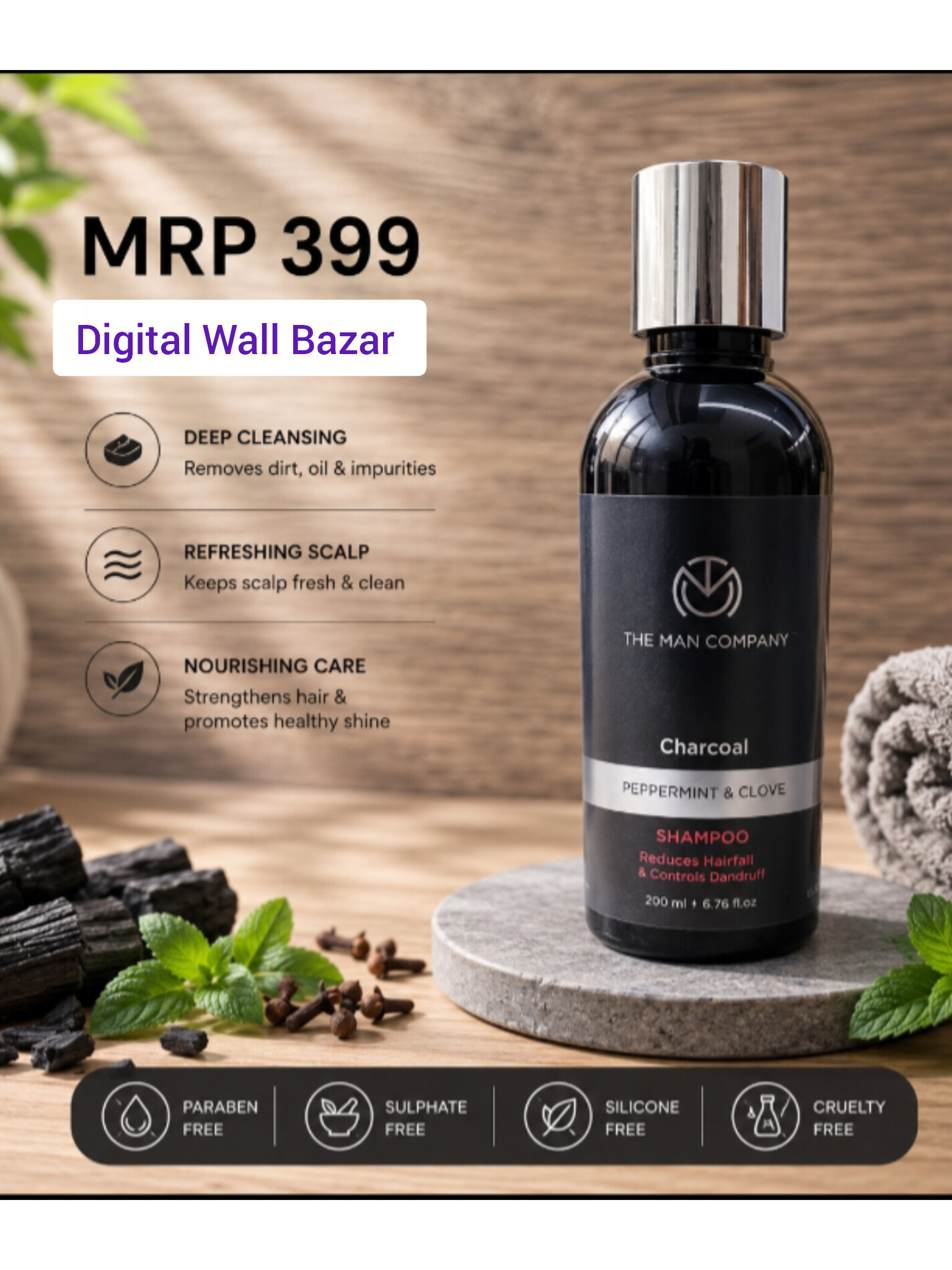 THE MAN COMPANY charcoal
