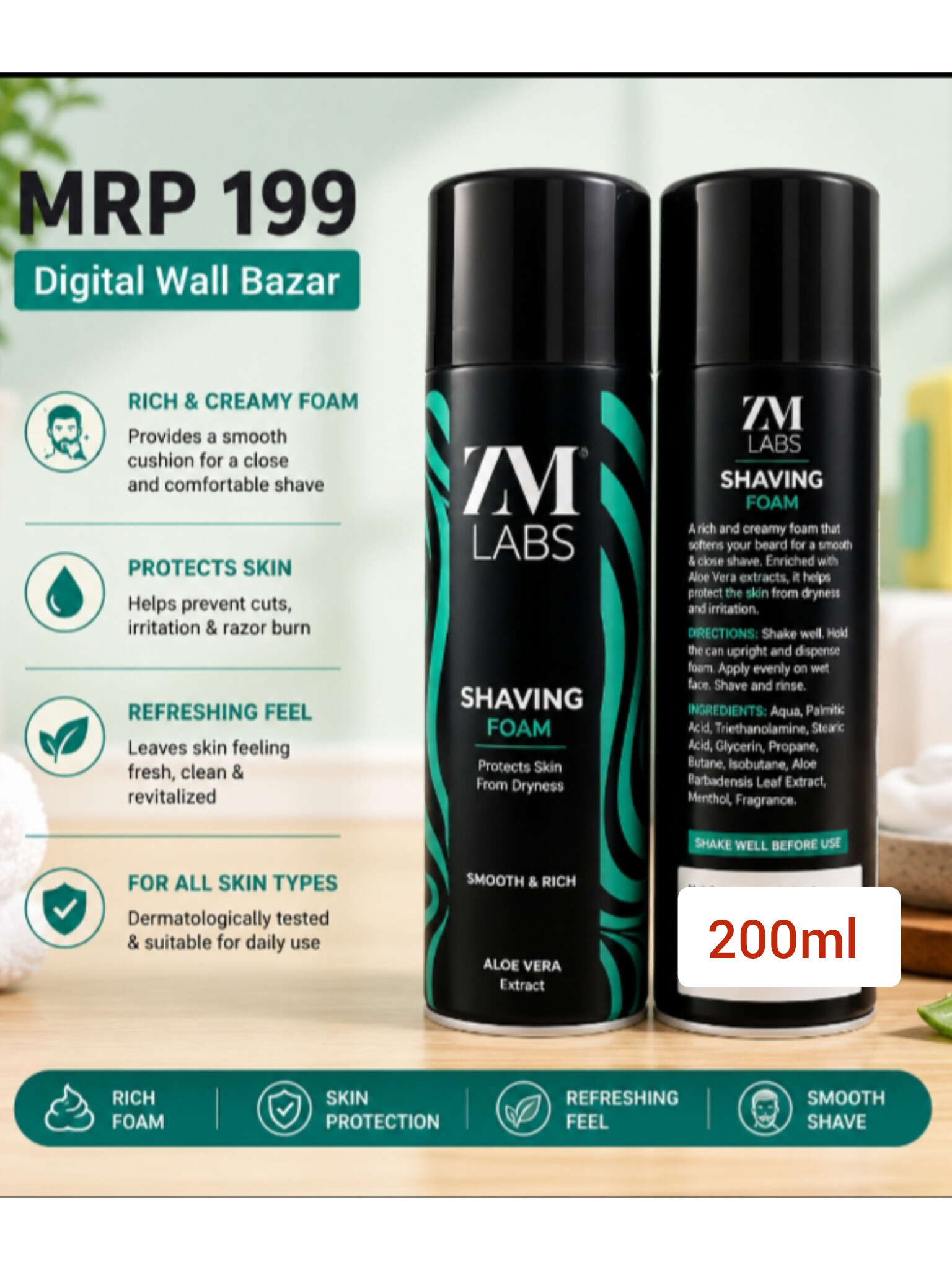 ZM LABS SHAVING FOAM