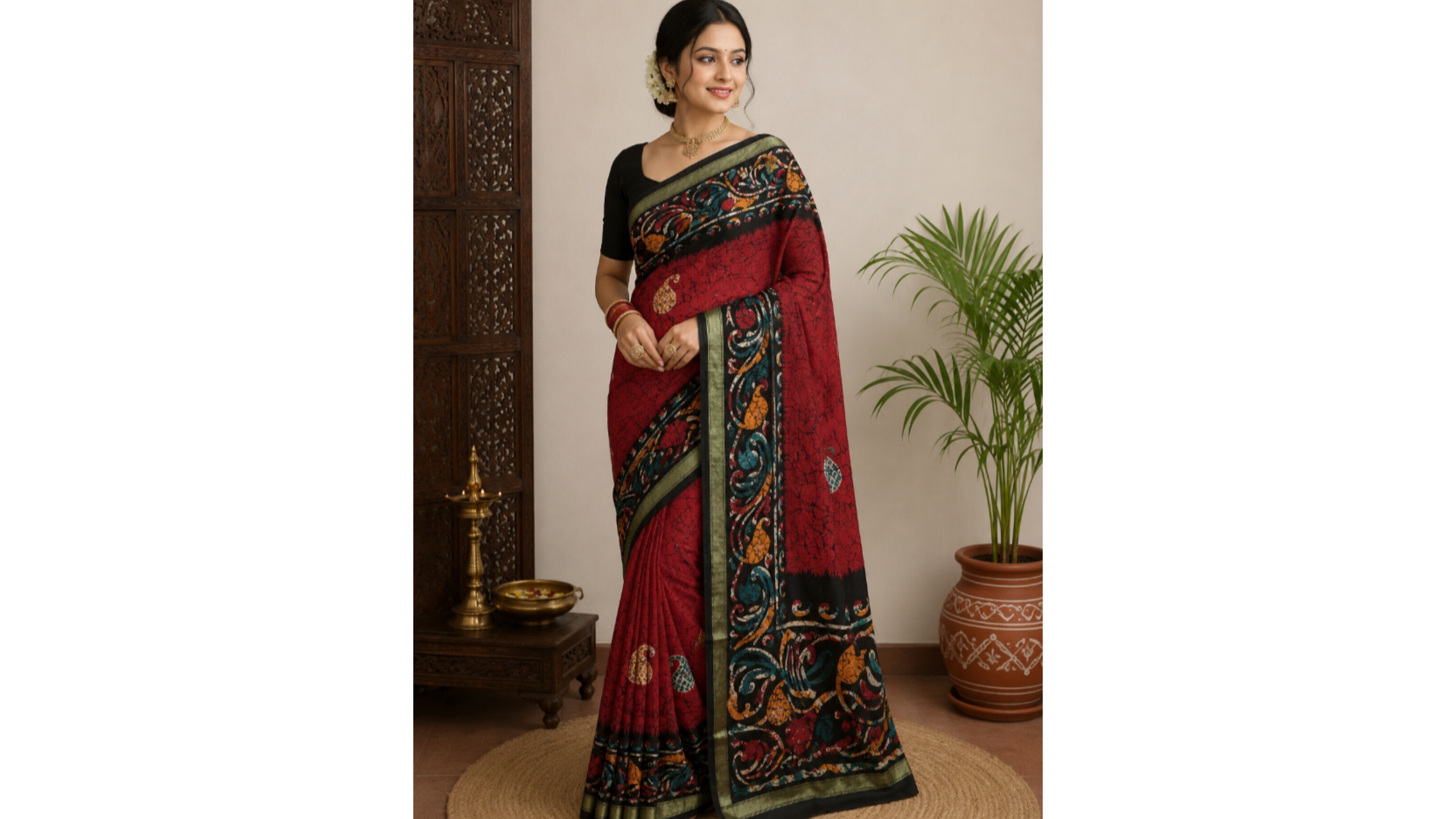 Batik Malaicotton Less Saree ( Jamini)