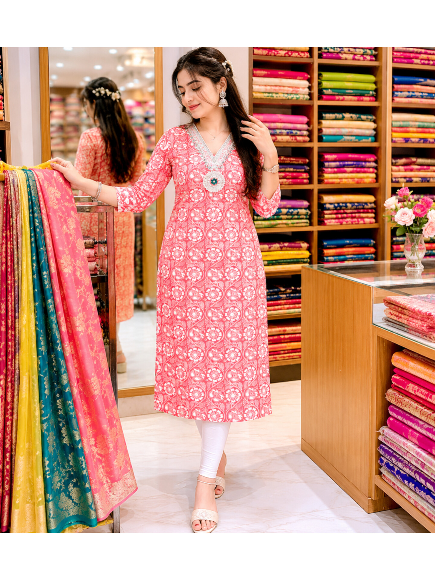 Long Kurti ( লং কূর্তি V গলা )